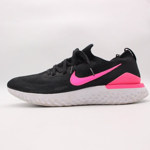 Nike Epic React Flyknit 2 Black Pink Swoosh Men's US 15 Running BQ8928- 013 - Picture 4 of 10
